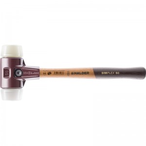 EH 3078.: SIMPLEX soft-face mallets ‒ with cast steel housing and high-quality wooden handle