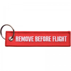 EH 4217.: Nastri di avvertenza ‒ woven, embroidered with lettering "Remove Before Flight"